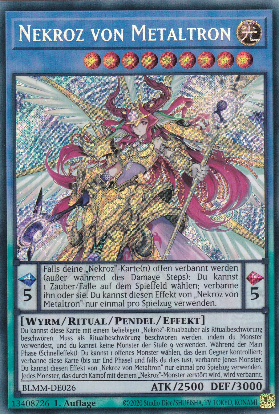 Nekroz von Metaltron - BLMM-DE026 - Secret Rare - 1. Auflage - Deutsch - Battles of Legend: Monster Mayhem