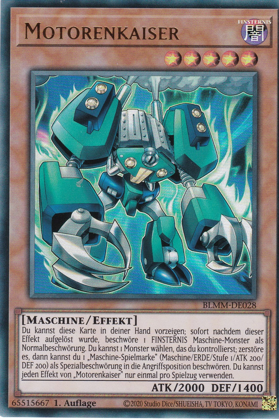 Motorenkaiser - BLMM-DE028 - Ultra Rare - 1. Auflage - Deutsch - Battles of Legend: Monster Mayhem