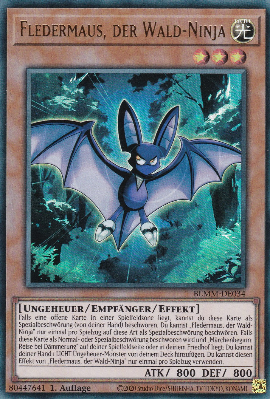 Fledermaus der Wald Ninja - BLMM-DE034 - Ultra Rare - 1. Auflage - Deutsch - Battles of Legend: Monster Mayhem