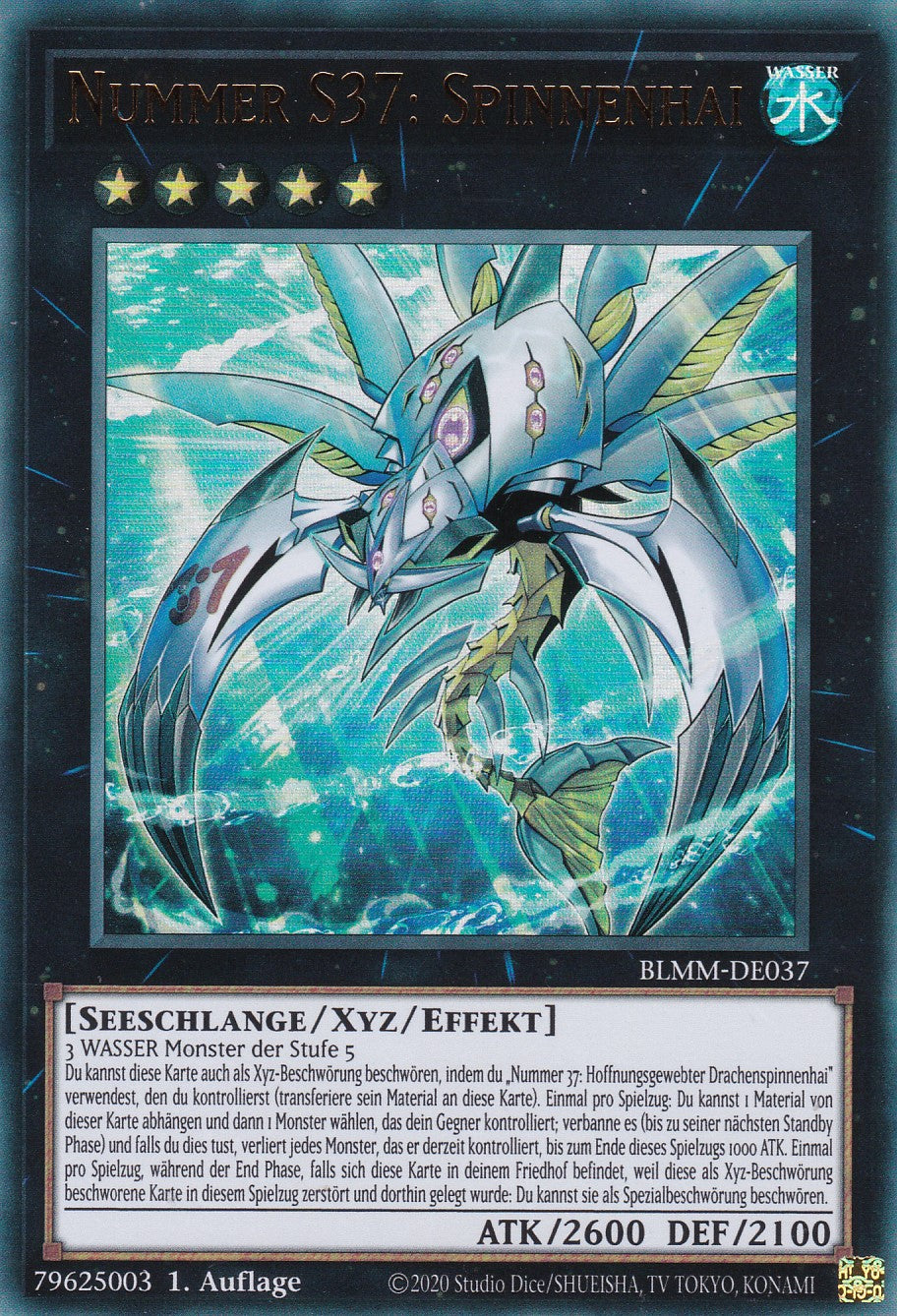 Nummer S37 Spinnenhai - BLMM-DE037 - Ultra Rare - 1. Auflage - Deutsch - Battles of Legend: Monster Mayhem