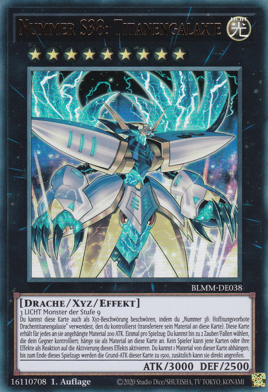 Nummer S38 Titanengalaxie - BLMM-DE038 - Ultra Rare - 1. Auflage - Deutsch - Battles of Legend: Monster Mayhem