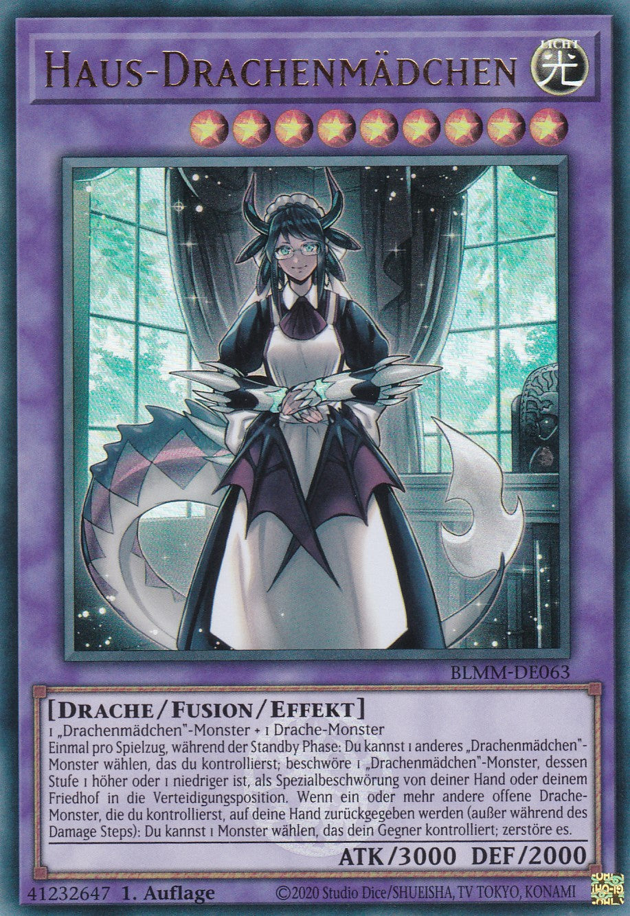 Haus-Drachenmädchen - BLMM-DE063 - Ultra Rare - 1. Auflage - Deutsch - Battles of Legend: Monster Mayhem