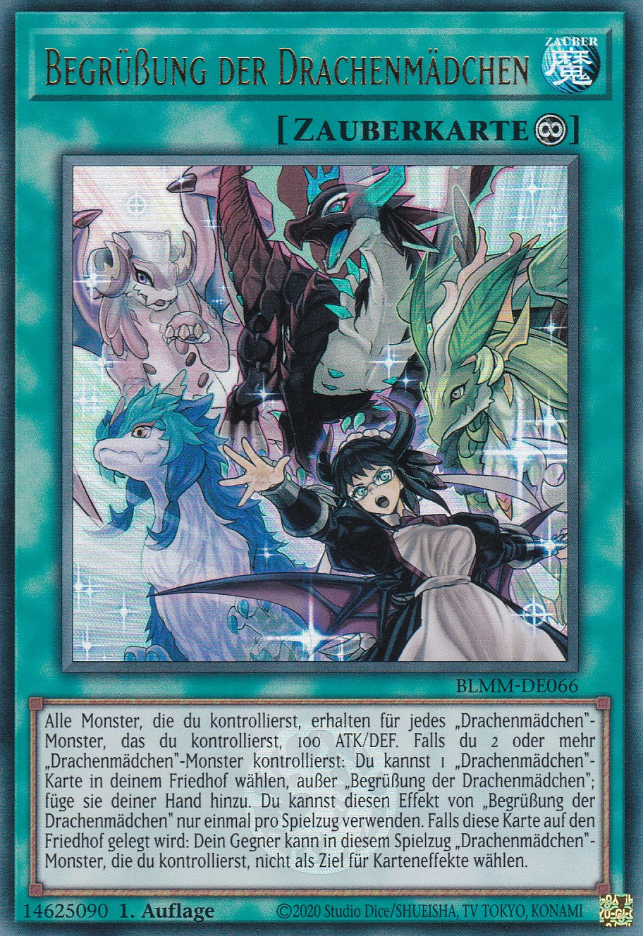 Begrüßung der Drachenmädchen - BLMM-DE066 - Ultra Rare - 1. Auflage - Deutsch - Battles of Legend: Monster Mayhem