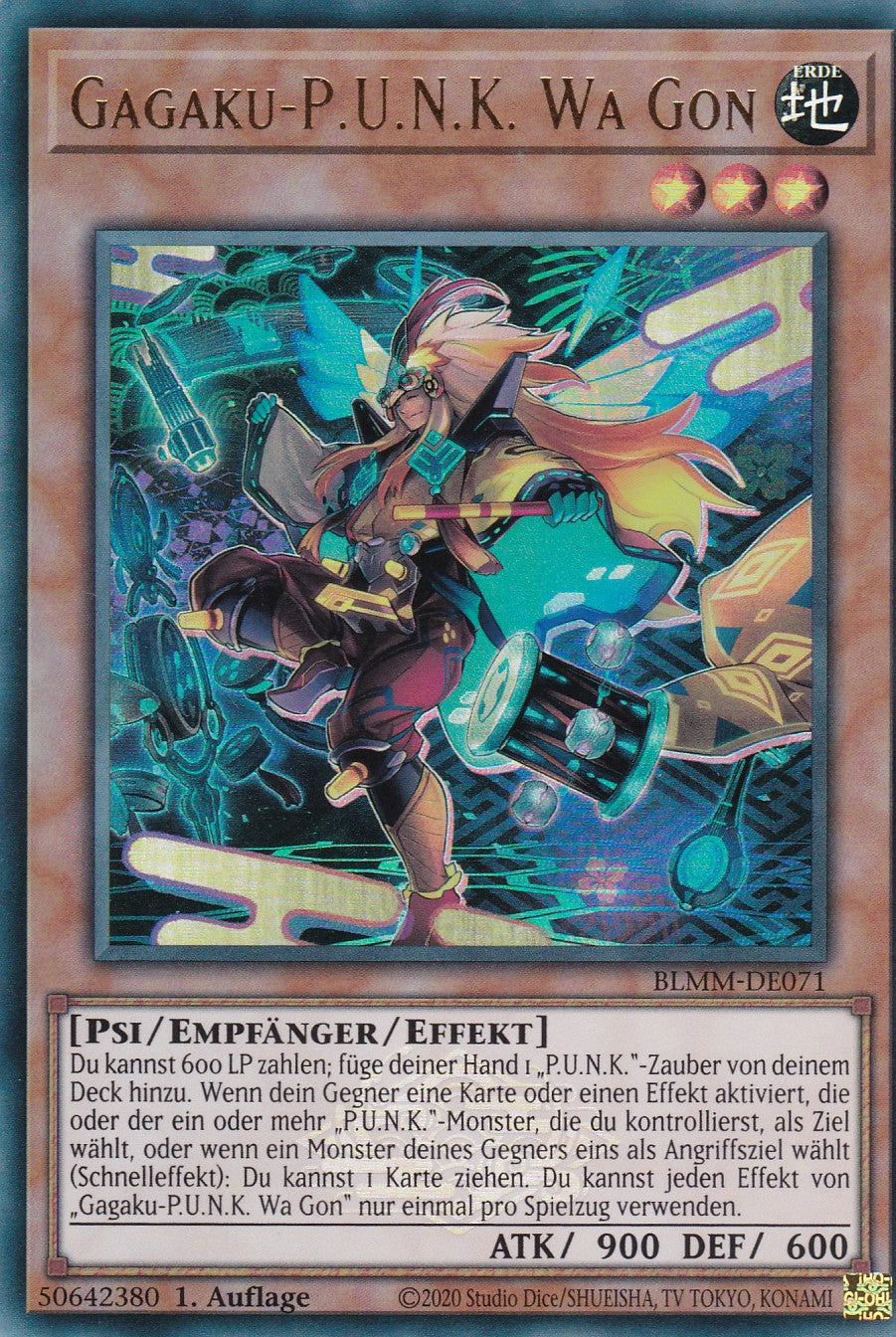Gagaku-P.U.N.K. Wa Gon - BLMM-DE071 - Ultra Rare - 1. Auflage - Deutsch - Battles of Legend: Monster Mayhem