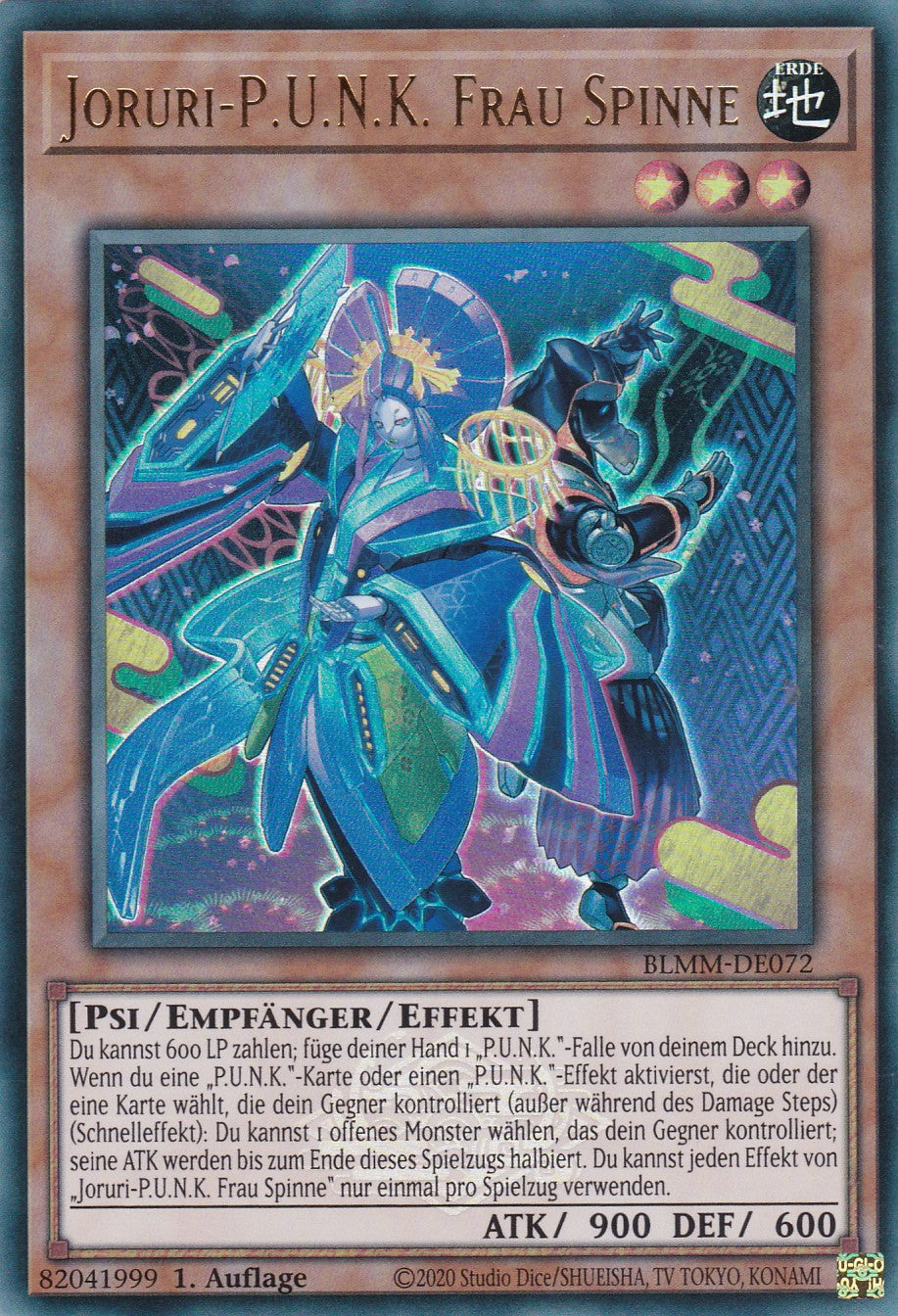 Joruri-P.U.N.K. Frau Spinne - BLMM-DE072 - Ultra Rare - 1. Auflage - Deutsch - Battles of Legend: Monster Mayhem