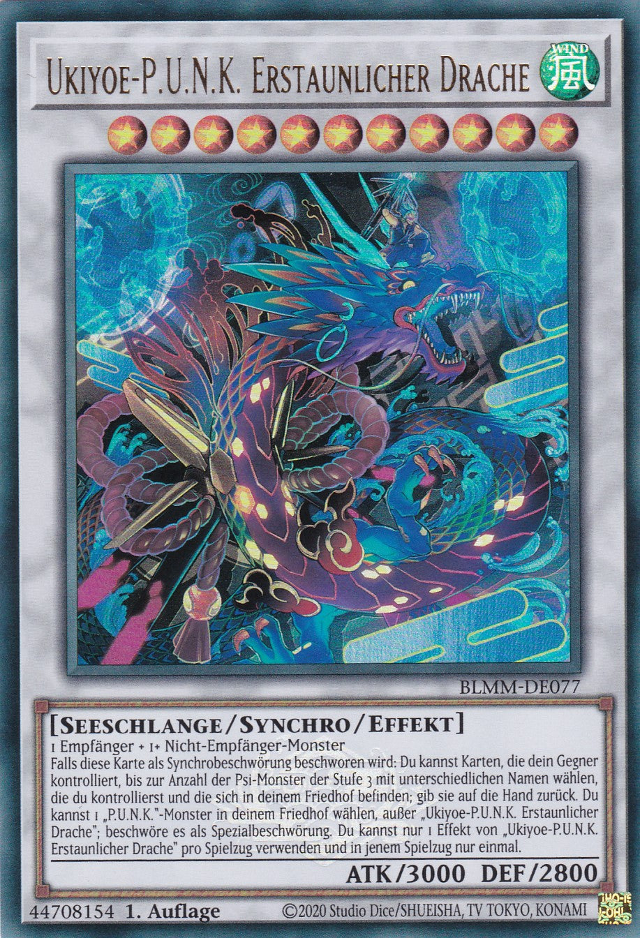 Ukiyoe-P.U.N.K. Erstaunlicher Drache - BLMM-DE077 - Ultra Rare - 1. Auflage - Deutsch - Battles of Legend: Monster Mayhem