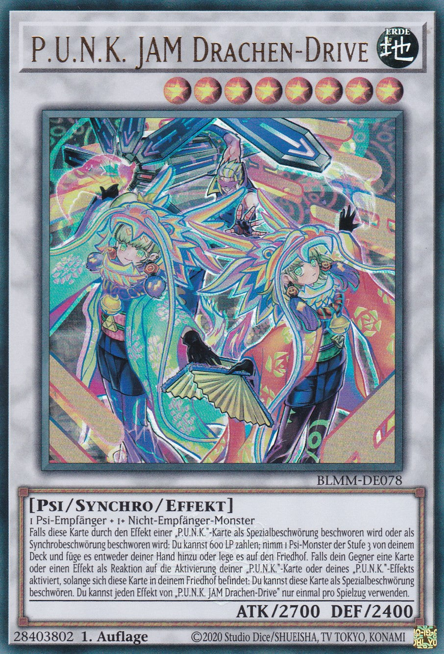 P.U.N.K. JAM Drachen-Drive - BLMM-DE078 - Ultra Rare - 1. Auflage - Deutsch - Battles of Legend: Monster Mayhem