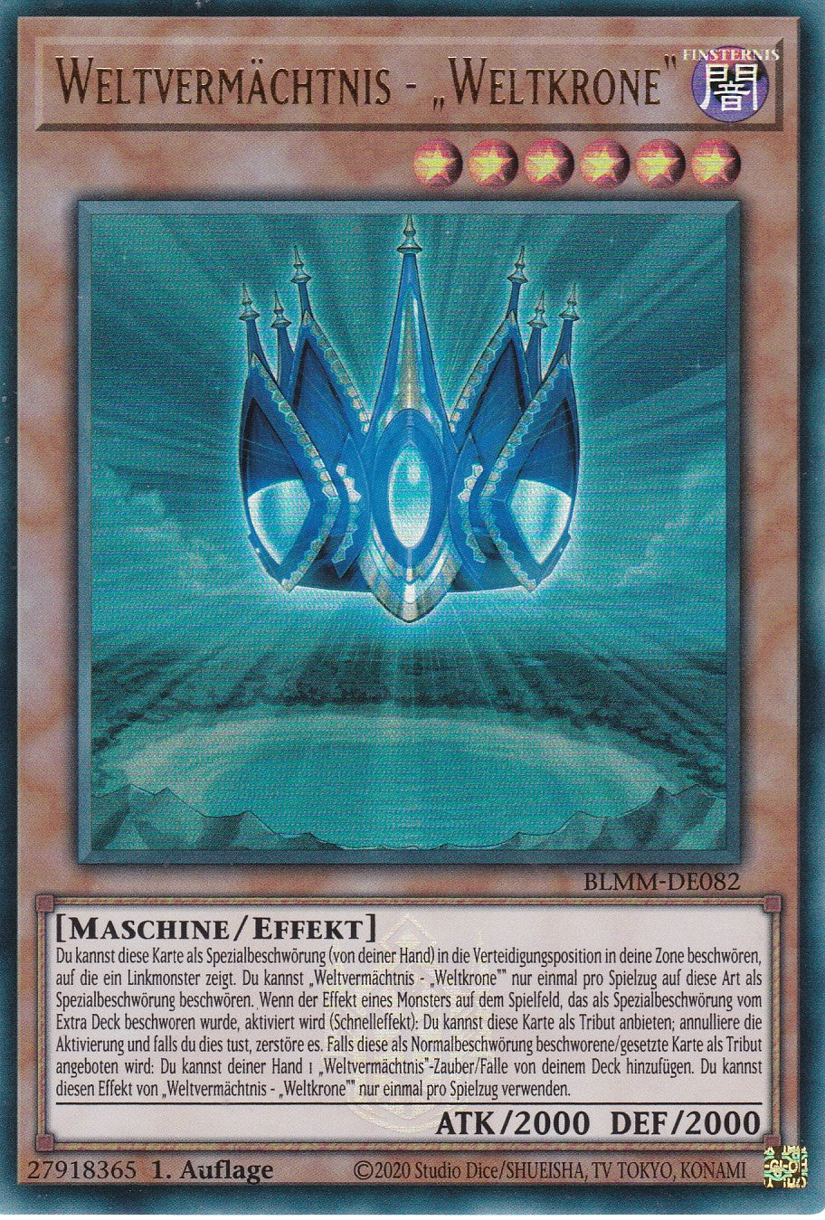 Weltvermächtnis - „Weltkrone“ - BLMM-DE082 - Ultra Rare - 1. Auflage - Deutsch - Battles of Legend: Monster Mayhem
