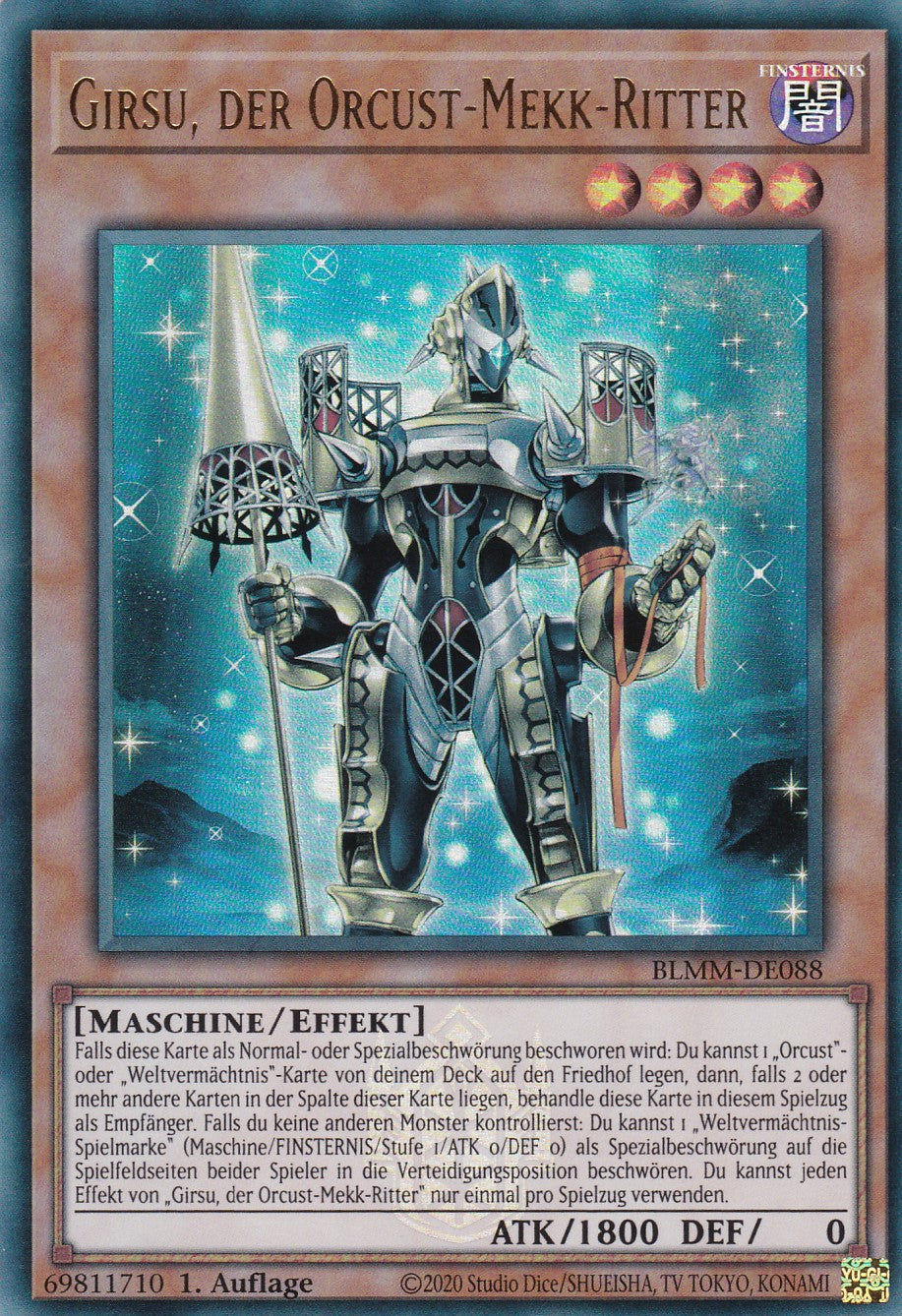 Girsu, der Orcust-Mekk-Ritter - BLMM-DE088 - Ultra Rare - 1. Auflage - Deutsch - Battles of Legend: Monster Mayhem
