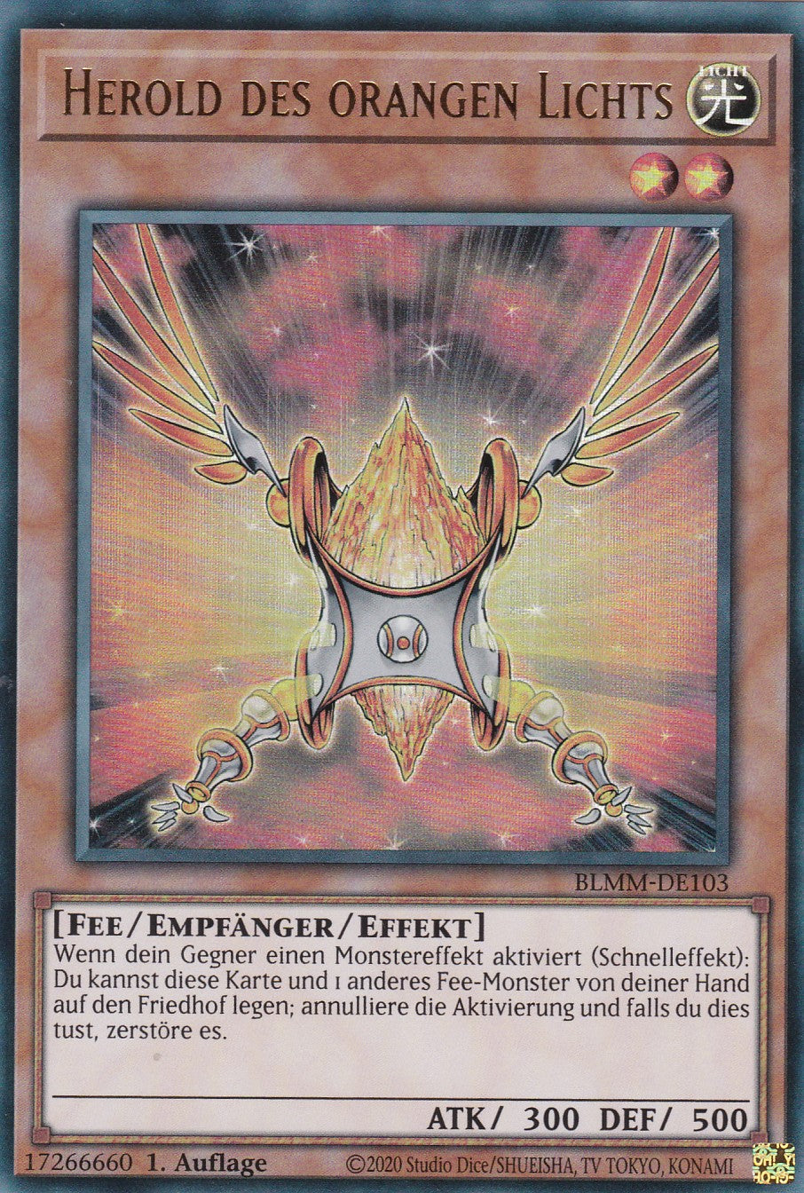 Herold des orangen Lichts - BLMM-DE103 - Ultra Rare - 1. Auflage - Deutsch - Battles of Legend: Monster Mayhem