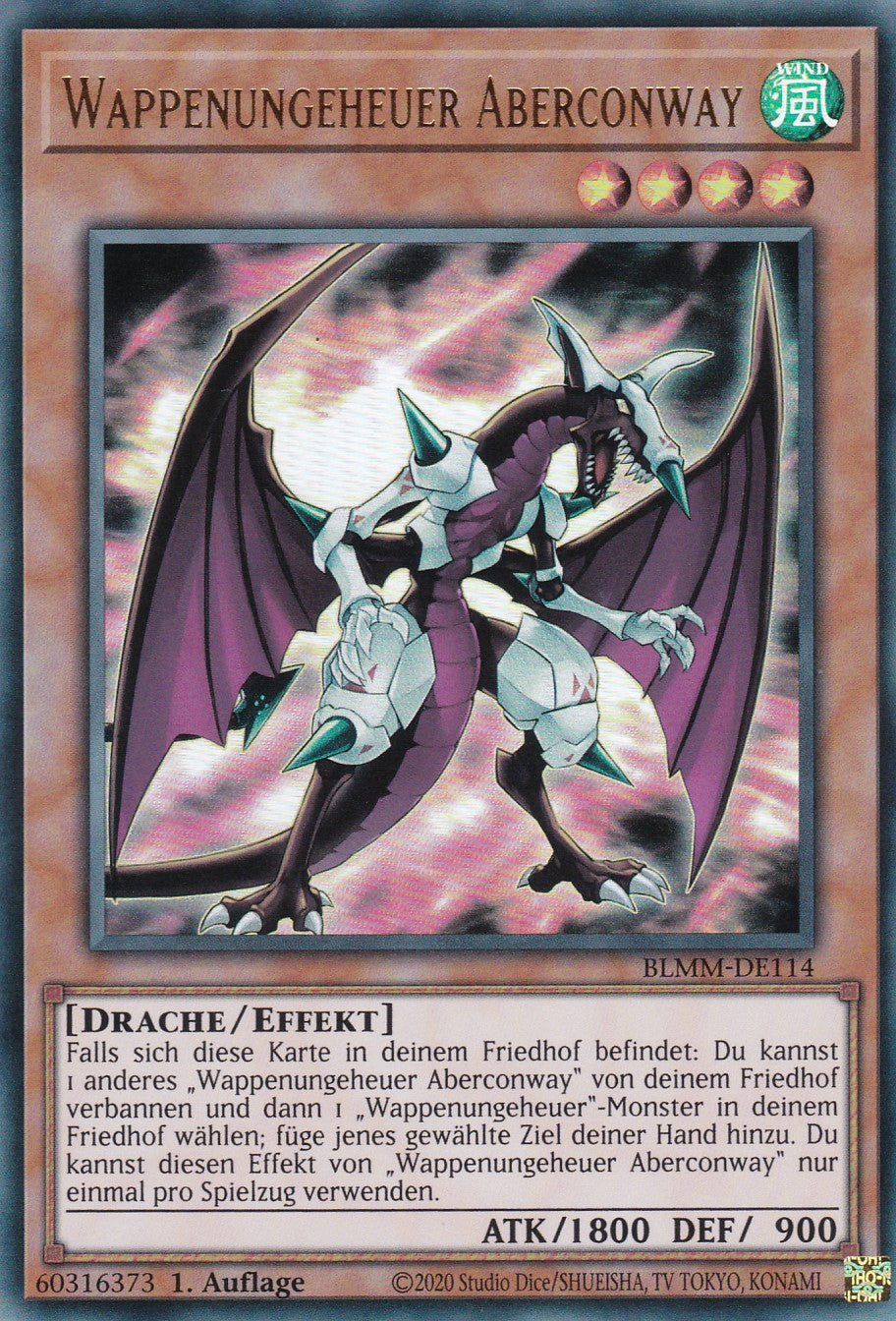 Wappenungeheuer Aberconway - BLMM-DE114 - Ultra Rare - 1. Auflage - Deutsch - Battles of Legend: Monster Mayhem