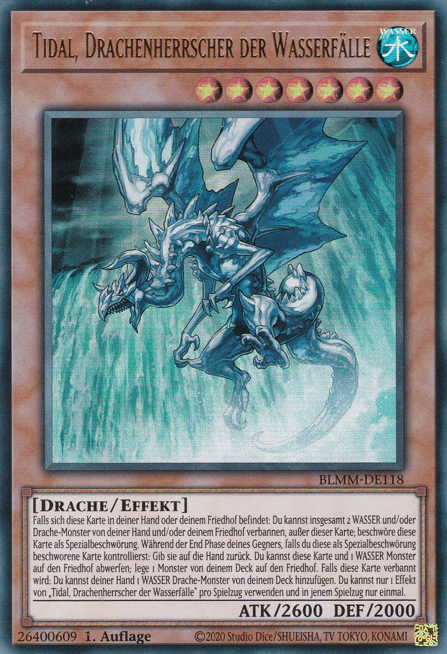 Tidal, Drachenherrscher der Wasserfälle - BLMM-DE118 - Ultra Rare - 1. Auflage - Deutsch - Battles of Legend: Monster Mayhem