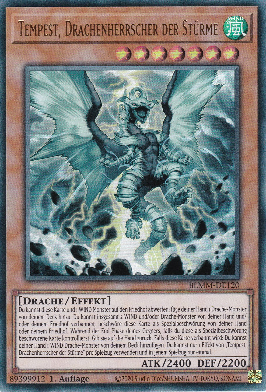 Tempest, Drachenherrscher der Stürme - BLMM-DE120 - Ultra Rare - 1. Auflage - Deutsch - Battles of Legend: Monster Mayhem