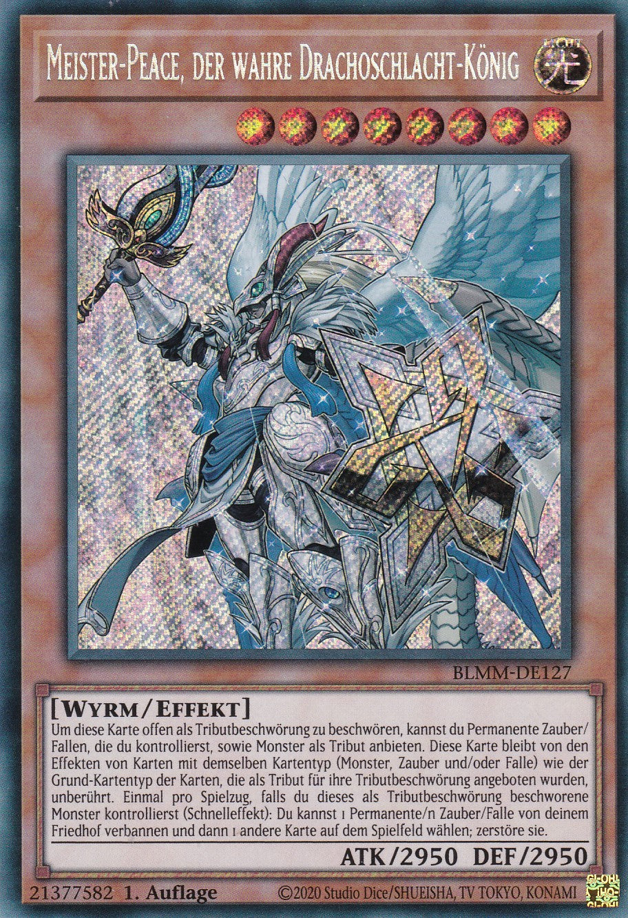 Meister-Peace, der wahre Drachoschlacht-König - BLMM-DE127 - Secret Rare - 1. Auflage - Deutsch - Battles of Legend: Monster Mayhem