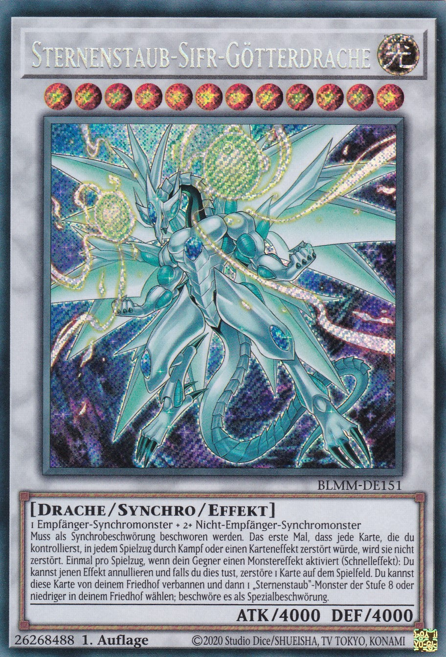 Sternenstaub-Sifr-Götterdrache - BLMM-DE151 - Secret Rare - 1. Auflage - Deutsch - Battles of Legend: Monster Mayhem
