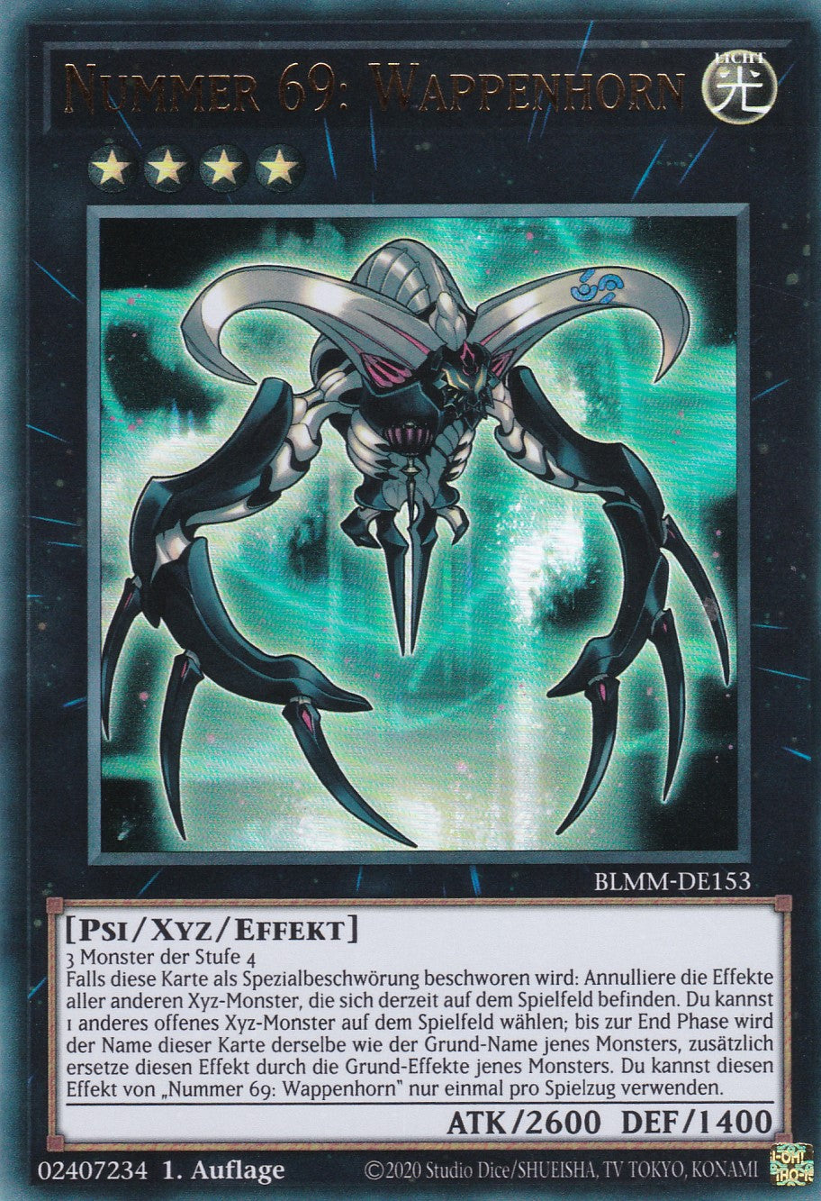 Nummer 69: Wappenhorn - BLMM-DE153 - Ultra Rare - 1. Auflage - Deutsch - Battles of Legend: Monster Mayhem