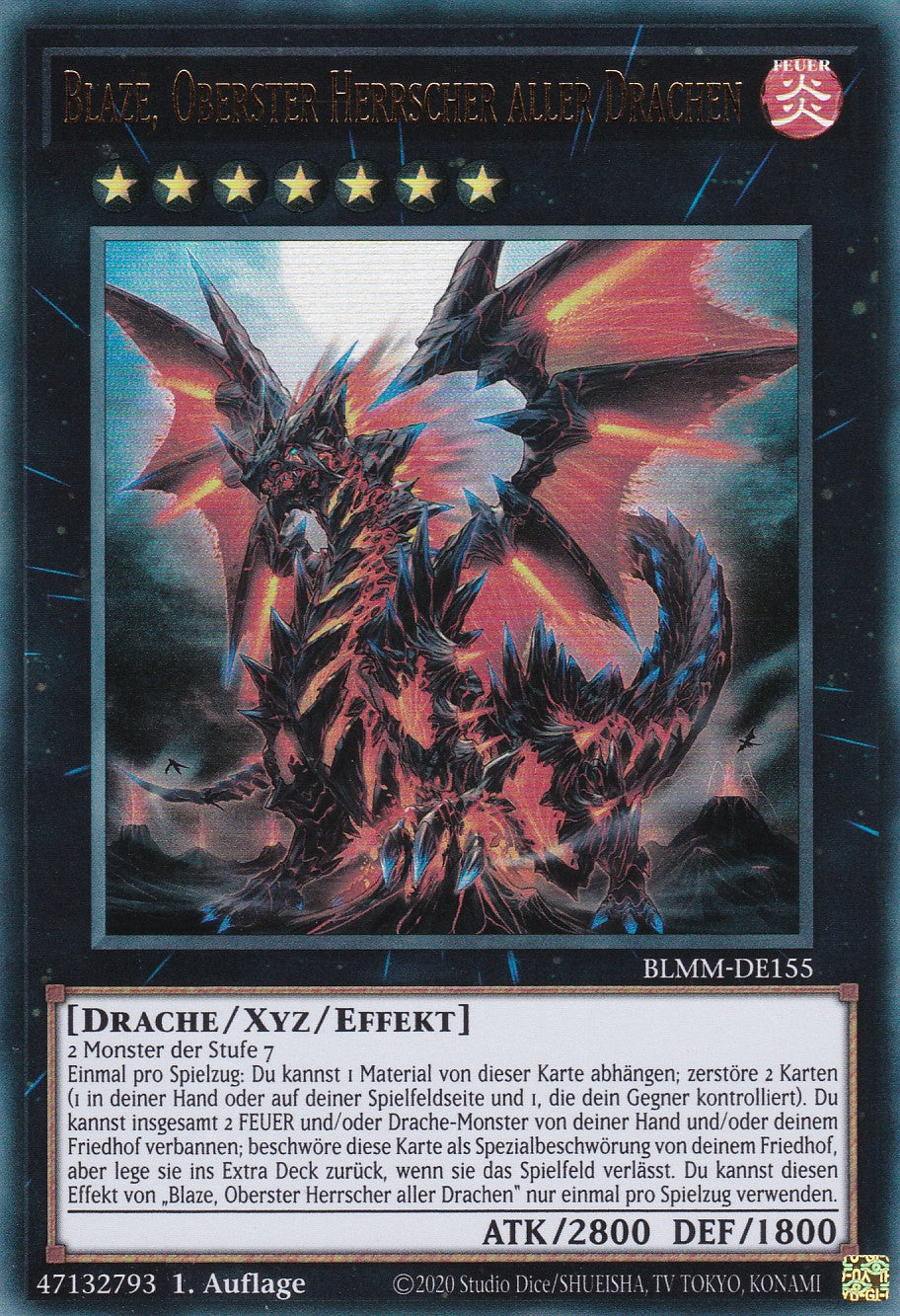 Blaze, Oberster Herrscher aller Drachen - BLMM-DE155 - Ultra Rare - 1. Auflage - Deutsch - Battles of Legend: Monster Mayhem