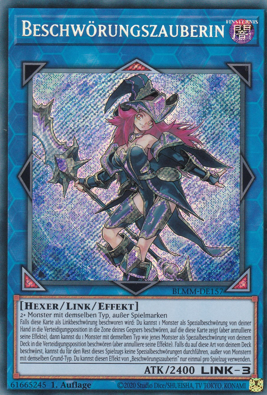 Beschwörungszauberin - BLMM-DE157 - Secret Rare - 1. Auflage - Deutsch - Battles of Legend: Monster Mayhem