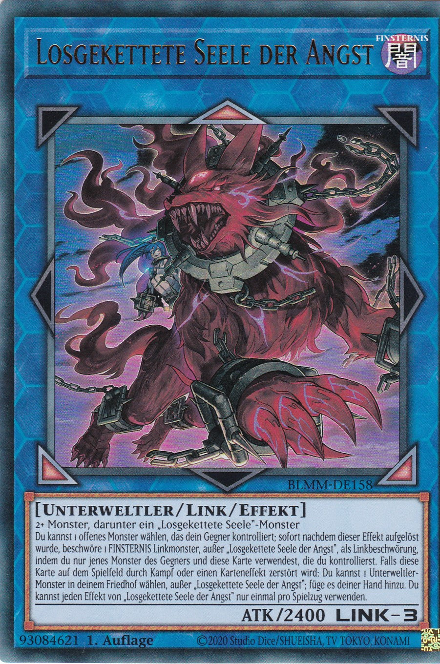 Losgekettete Seele der Angst - BLMM-DE158 - Ultra Rare - 1. Auflage - Deutsch - Battles of Legend: Monster Mayhem