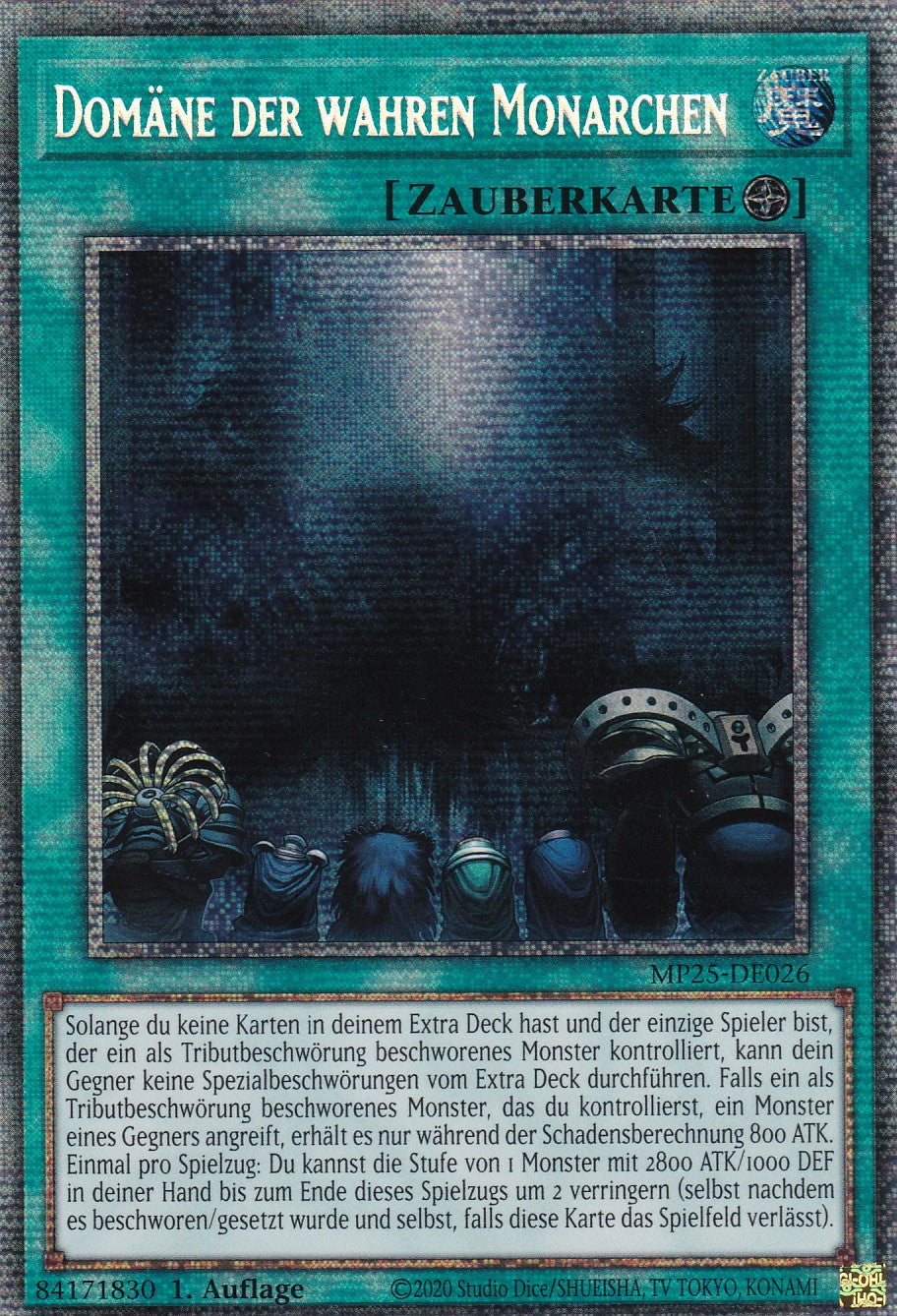 Domäne der Wahren Monarchen – MP25-DE026 – Starlight Rare – 1. Auflage – Deutsch – 2025 Mega-Pack Tin