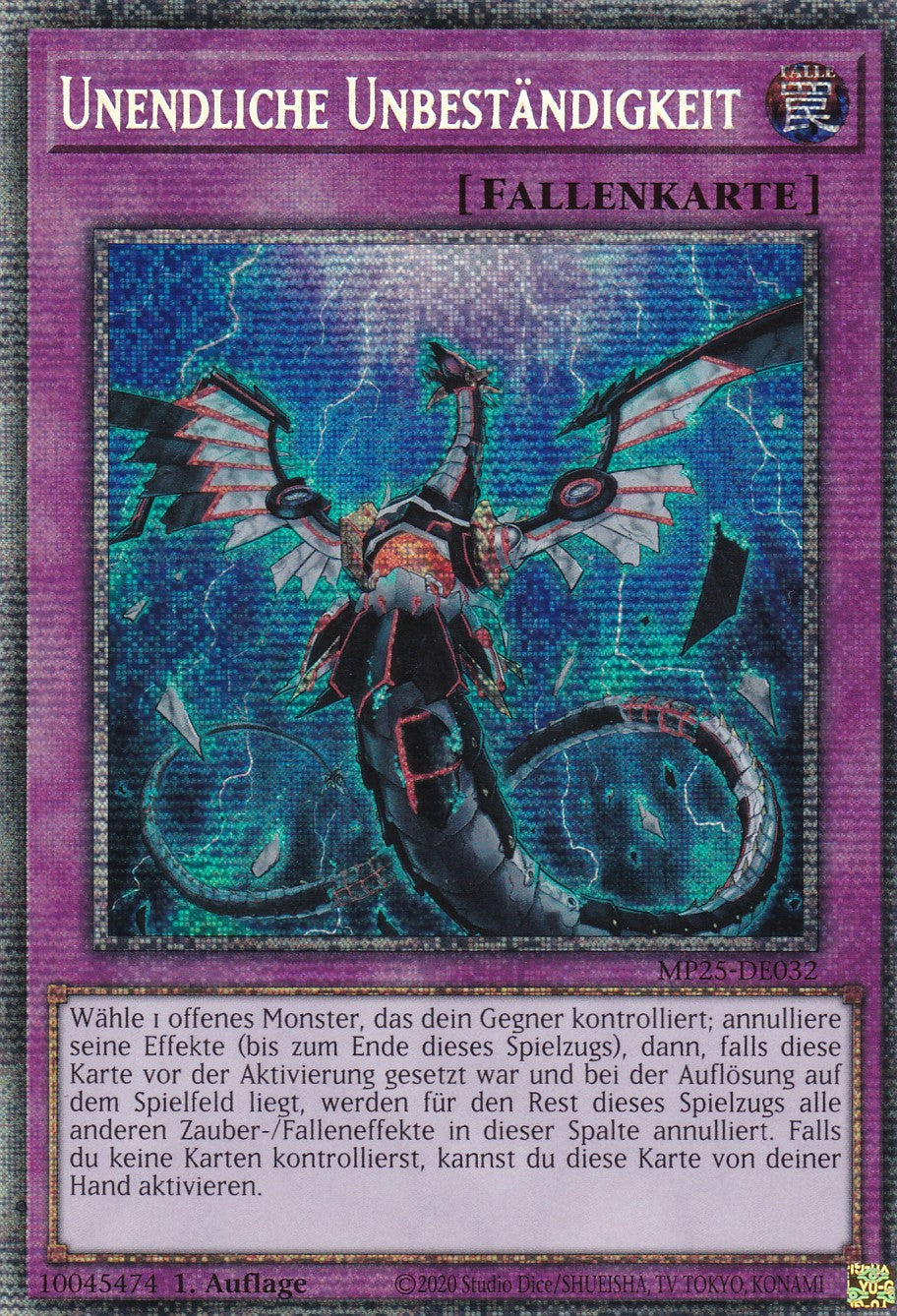 Unendliche Unbeständigkeit – MP25-DE032 – Starlight Rare – 1. Auflage – Deutsch – 2025 Mega-Pack Tin