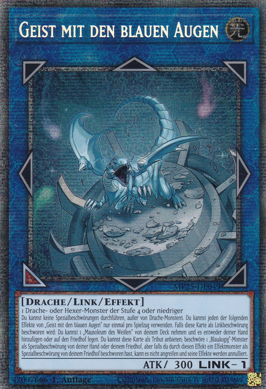 Geist mit den Blauen Augen – MP25-DE049 – Starlight Rare – 1. Auflage – Deutsch – 2025 Mega-Pack Tin