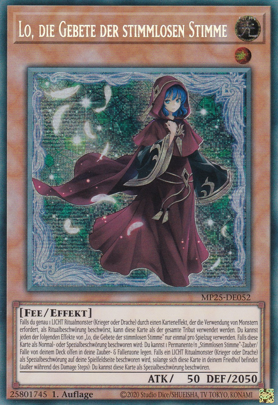 Lo, die Gebete der Stimmlosen Stimme – MP25-DE052 – Secret Rare – 1. Auflage – Deutsch – 2025 Mega-Pack Tin