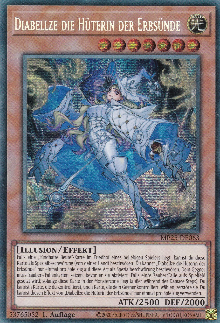 Diabellze die Hüterin der Erbsünde – MP25-DE063 – Secret Rare – 1. Auflage – Deutsch – 2025 Mega-Pack Tin
