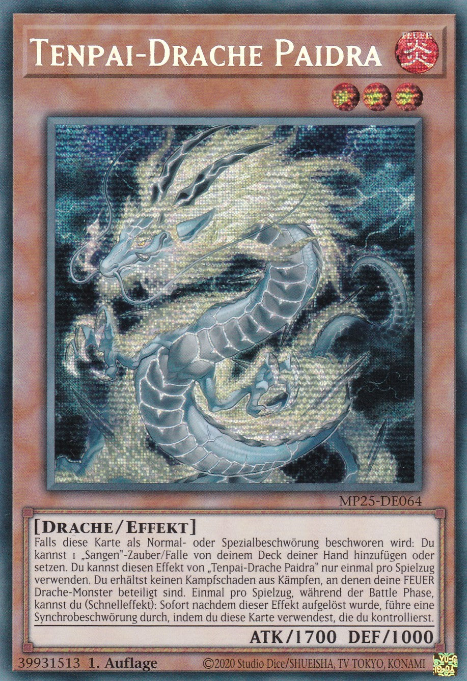 Tenpai Drache Paidra – MP25-DE064 – Secret Rare – 1. Auflage – Deutsch – 2025 Mega-Pack Tin