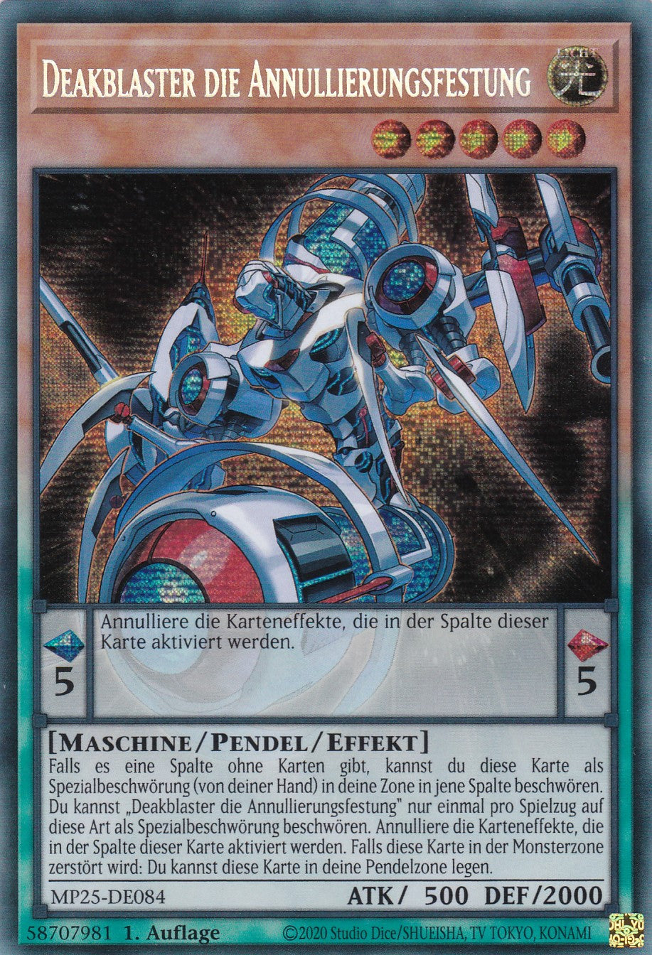 Deakblaster die Annullierungsfestung – MP25-DE084 – Secret Rare – 1. Auflage – Deutsch – 2025 Mega-Pack Tin