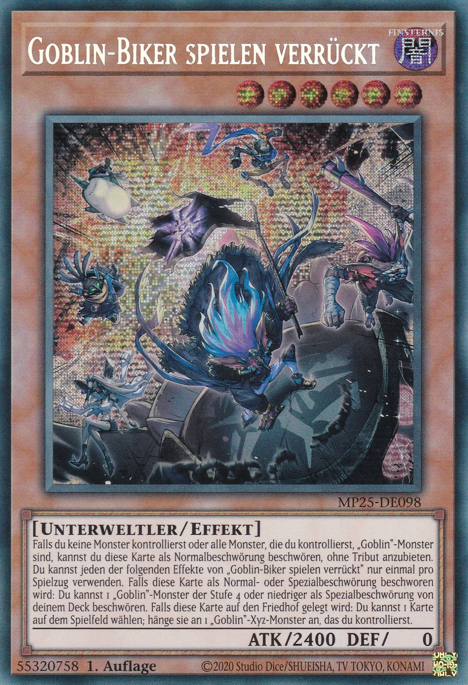 Goblin-Biker spielen Verrückt – MP25-DE098 – Secret Rare – 1. Auflage – Deutsch – 2025 Mega-Pack Tin