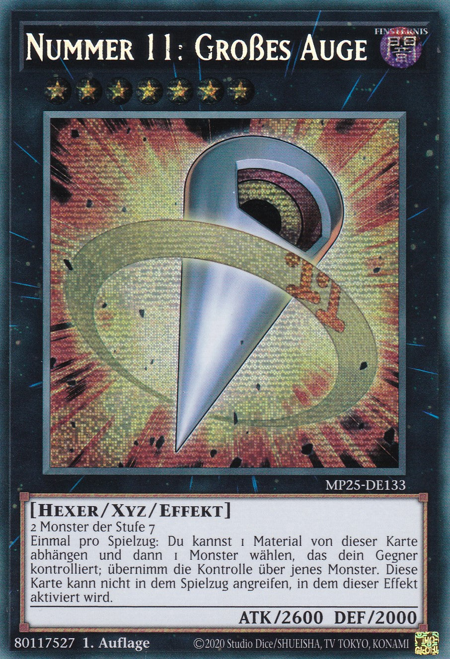 Nummer 11 Großes Auge – MP25-DE133 – Secret Rare – 1. Auflage – Deutsch – 2025 Mega-Pack Tin