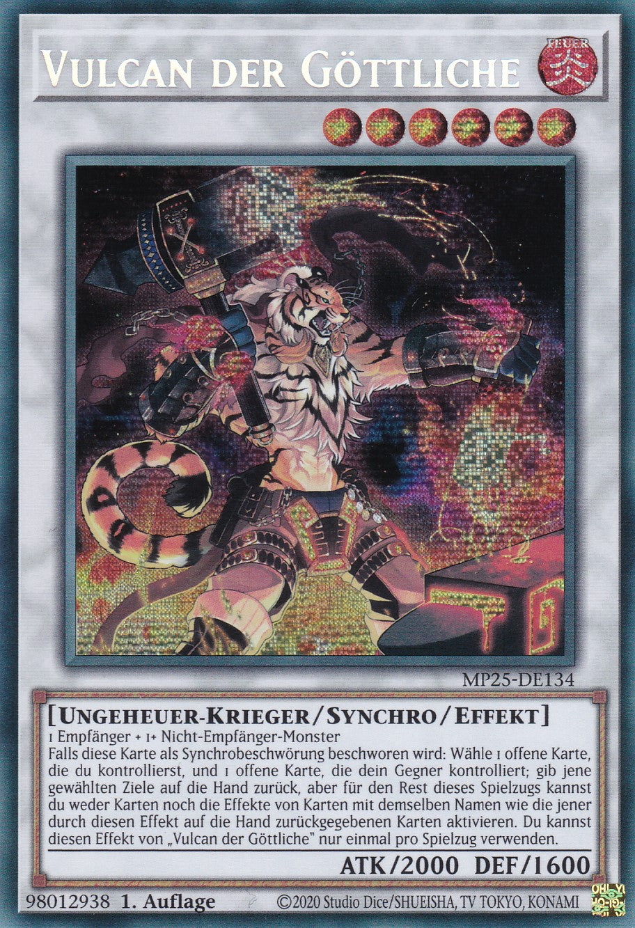 Vulcan der Göttliche – MP25-DE134 – Secret Rare – 1. Auflage – Deutsch – 2025 Mega-Pack Tin
