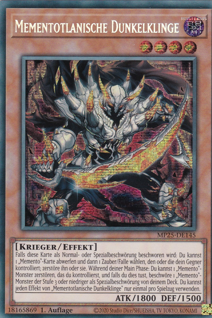 Mementotlanische Dunkelklinge – MP25-DE145 – Secret Rare – 1. Auflage – Deutsch – 2025 Mega-Pack Tin