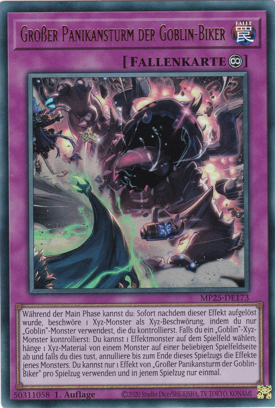 Großer Panikansturm der Goblin-Biker – MP25-DE173 – Ultra Rare – 1. Auflage – Deutsch – 2025 Mega-Pack Tin
