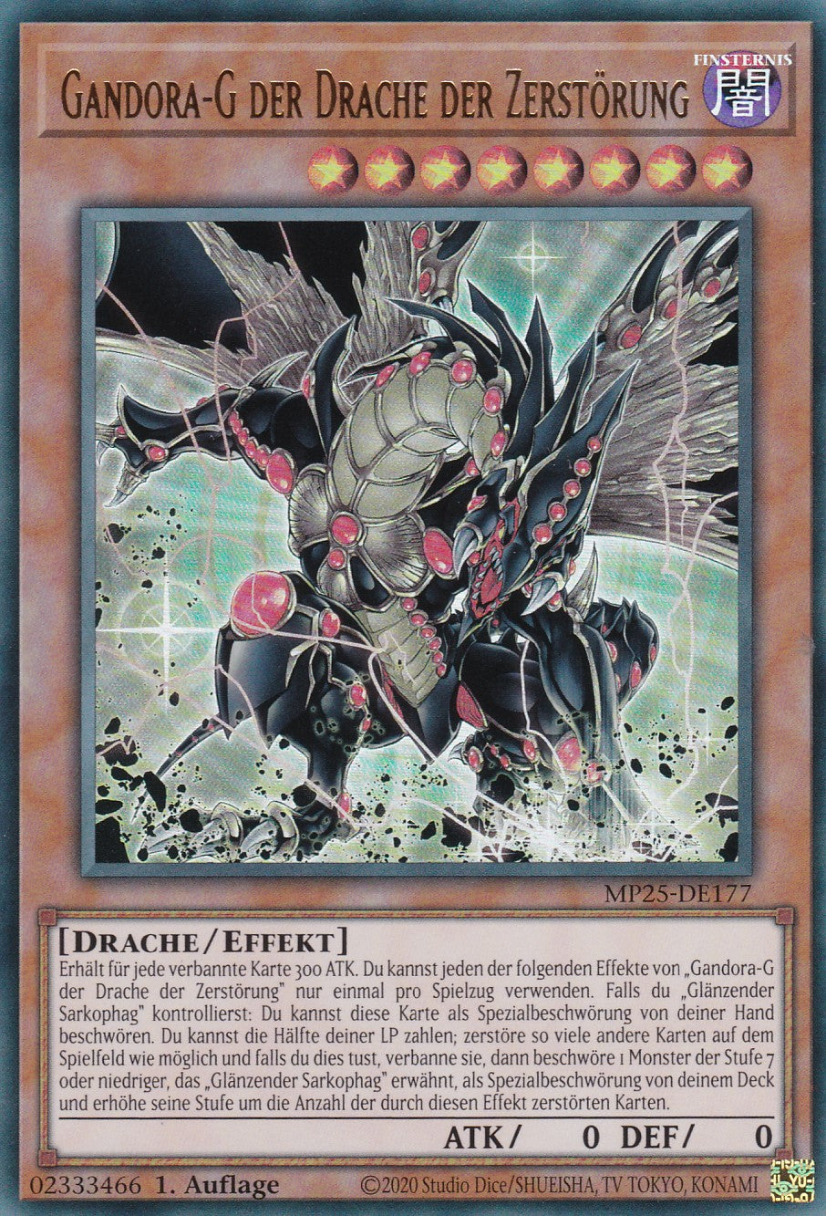 Gandora-G der Drache der Zerstörung – MP25-DE177 – Ultra Rare – 1. Auflage – Deutsch – 2025 Mega-Pack Tin
