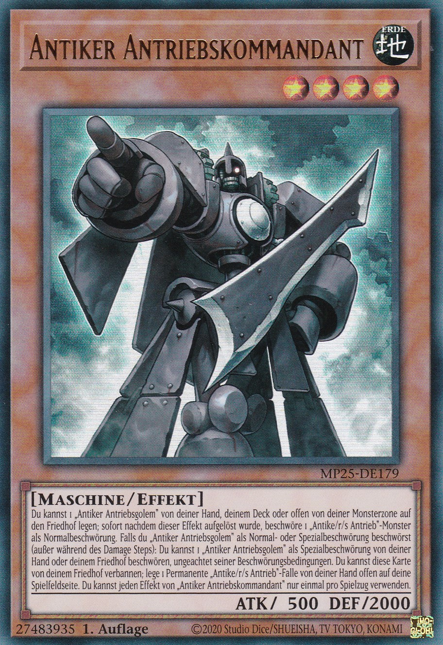 Antiker Antriebskommandant – MP25-DE179 – Ultra Rare – 1. Auflage – Deutsch – 2025 Mega-Pack Tin