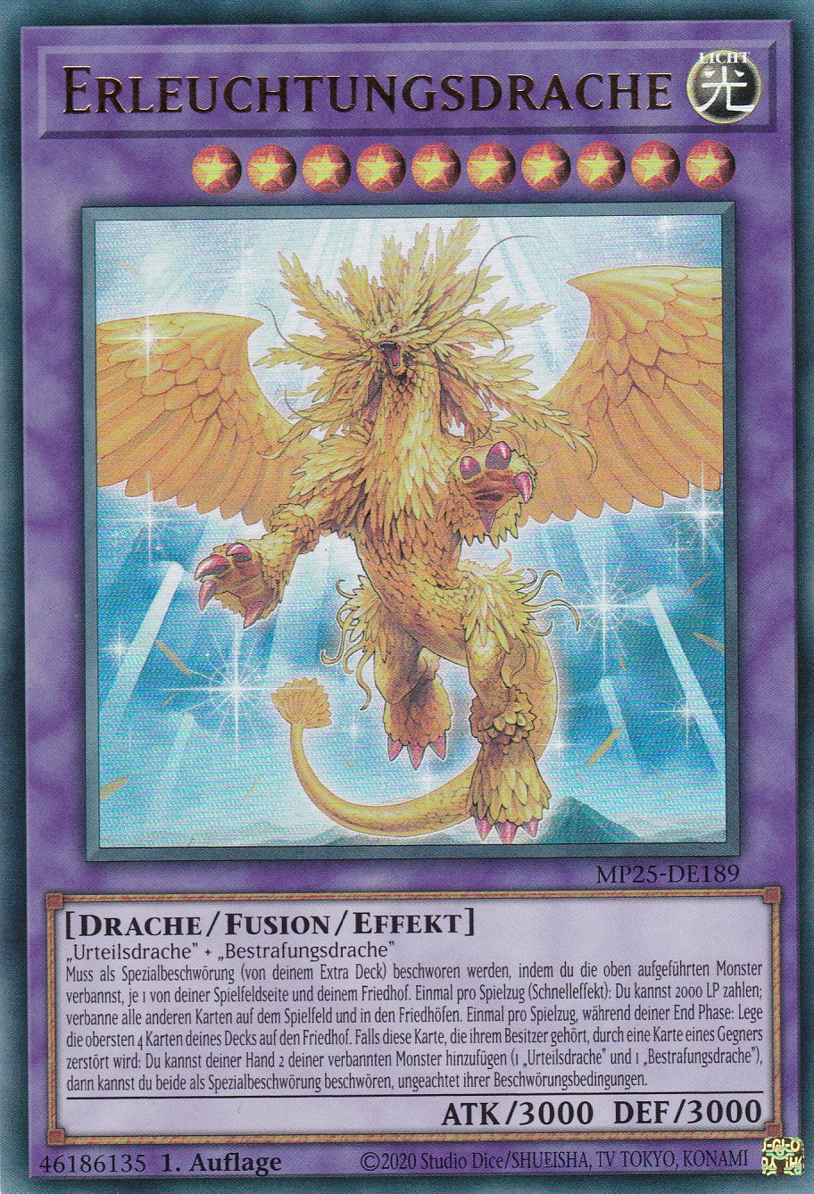 Erleuchtungsdrache – MP25-DE189 – Ultra Rare – 1. Auflage – Deutsch – 2025 Mega-Pack Tin