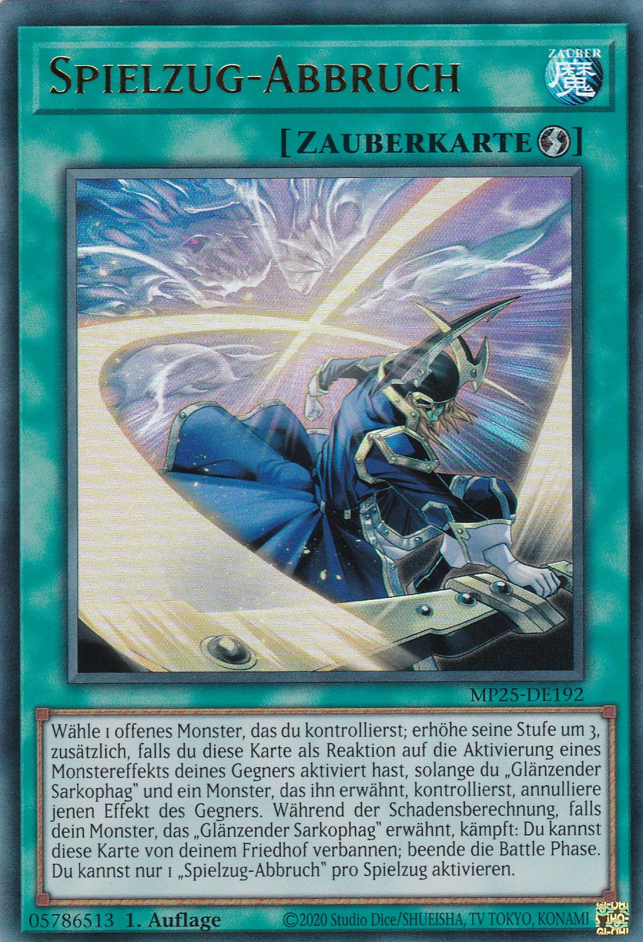Spielzug-Abbruch – MP25-DE192 – Ultra Rare – 1. Auflage – Deutsch – 2025 Mega-Pack Tin