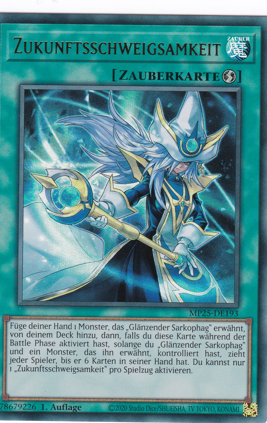 Zukunftsschweigsamkeit – MP25-DE193 – Ultra Rare – 1. Auflage – Deutsch – 2025 Mega-Pack Tin