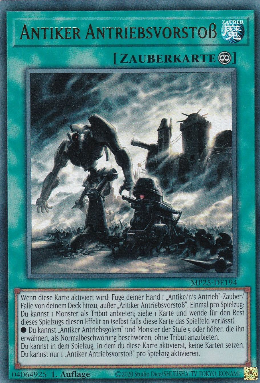 Antiker Antriebsvorstoß – MP25-DE194 – Ultra Rare – 1. Auflage – Deutsch – 2025 Mega-Pack Tin