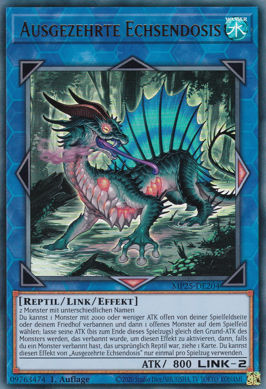 Ausgezehrte Echsendosis – MP25-DE204 – Ultra Rare – 1. Auflage – Deutsch – 2025 Mega-Pack Tin