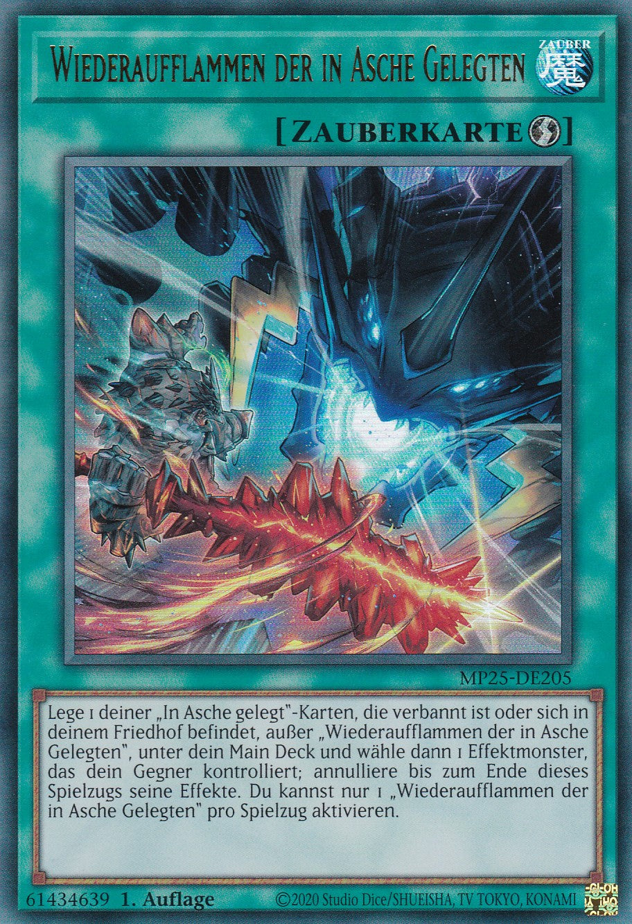 Wiederaufflammen der in Asche Gelegten – MP25-DE205 – Ultra Rare – 1. Auflage – Deutsch – 2025 Mega-Pack Tin