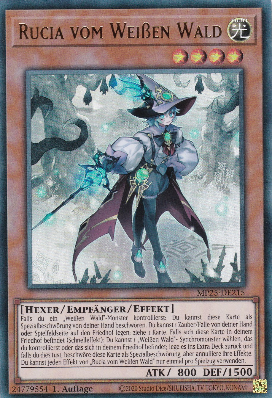 Rucia vom Weißen Wald – MP25-DE215 – Ultra Rare – 1. Auflage – Deutsch – 2025 Mega-Pack Tin