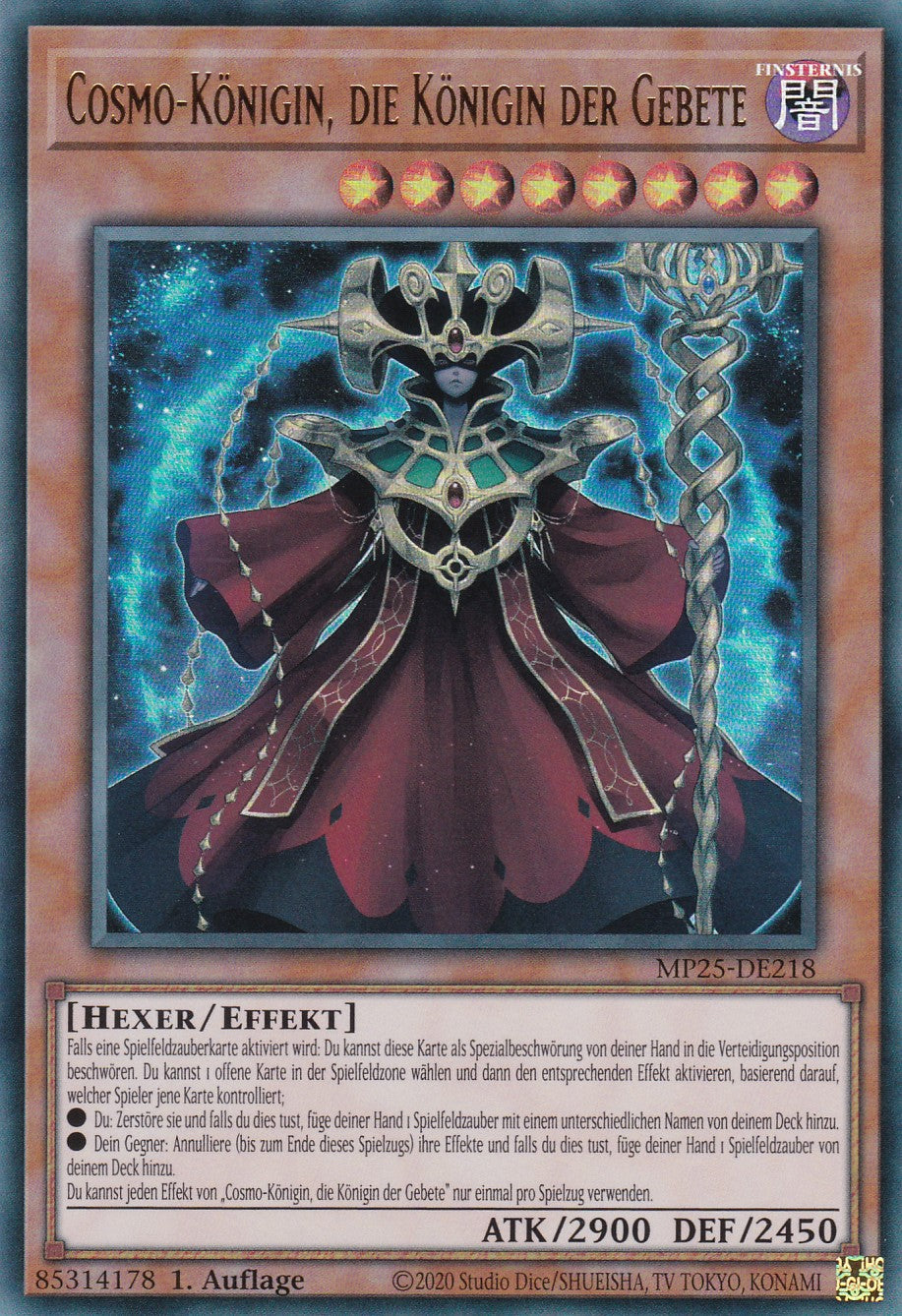 Cosmo-Königin, die Königin der Gebete – MP25-DE218 – Ultra Rare – 1. Auflage – Deutsch – 2025 Mega-Pack Tin