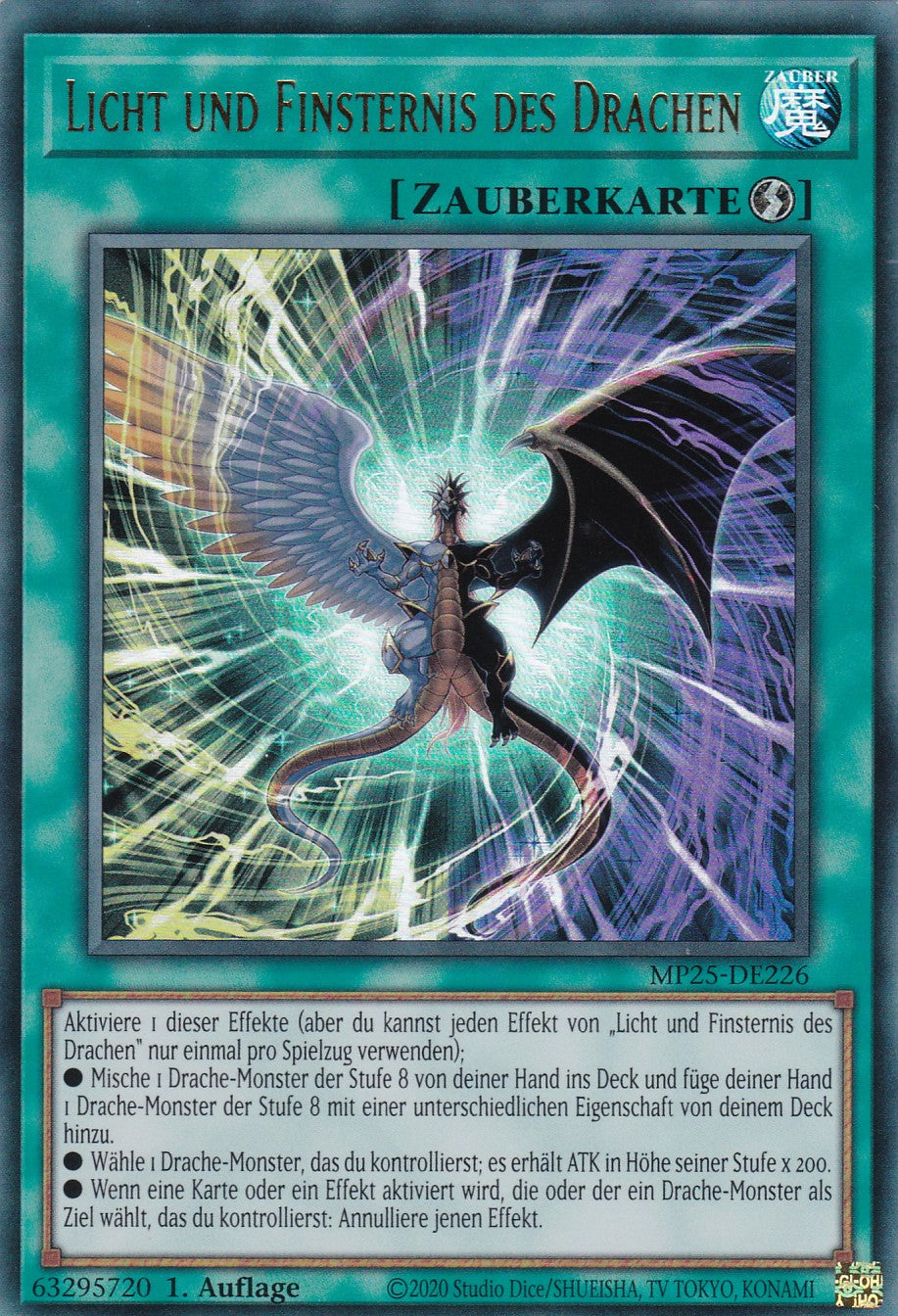 Licht und Finsternis des Drachen – MP25-DE226 – Ultra Rare – 1. Auflage – Deutsch – 2025 Mega-Pack Tin