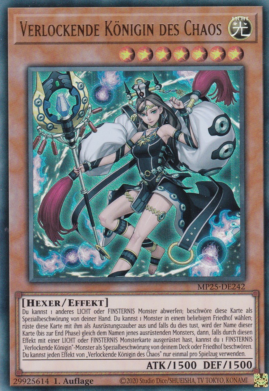 Verlockende Königin des Chaos – MP25-DE242 – Ultra Rare – 1. Auflage – Deutsch – 2025 Mega-Pack Tin