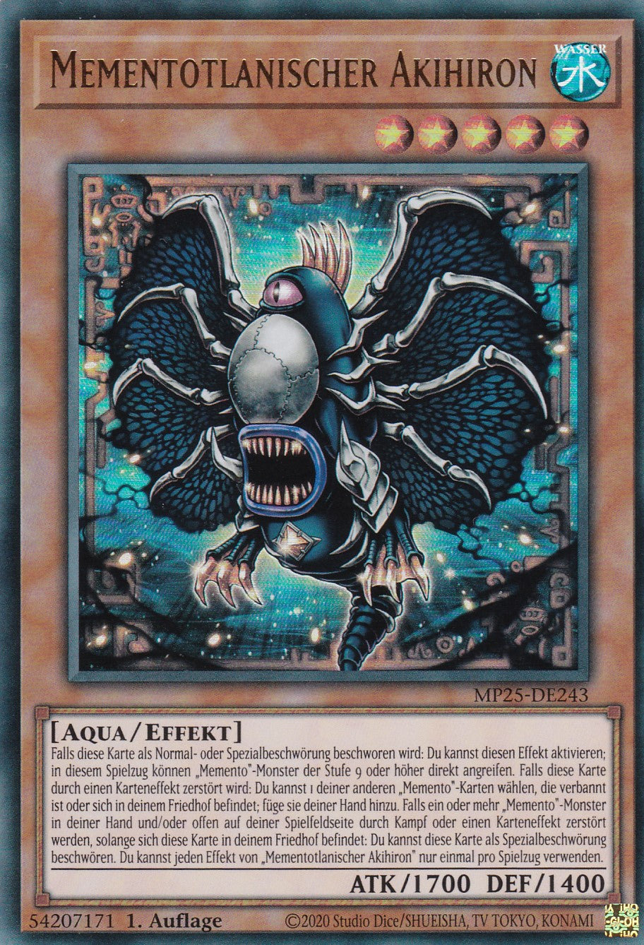 Mementotlanischer Akihiron – MP25-DE243 – Ultra Rare – 1. Auflage – Deutsch – 2025 Mega-Pack Tin