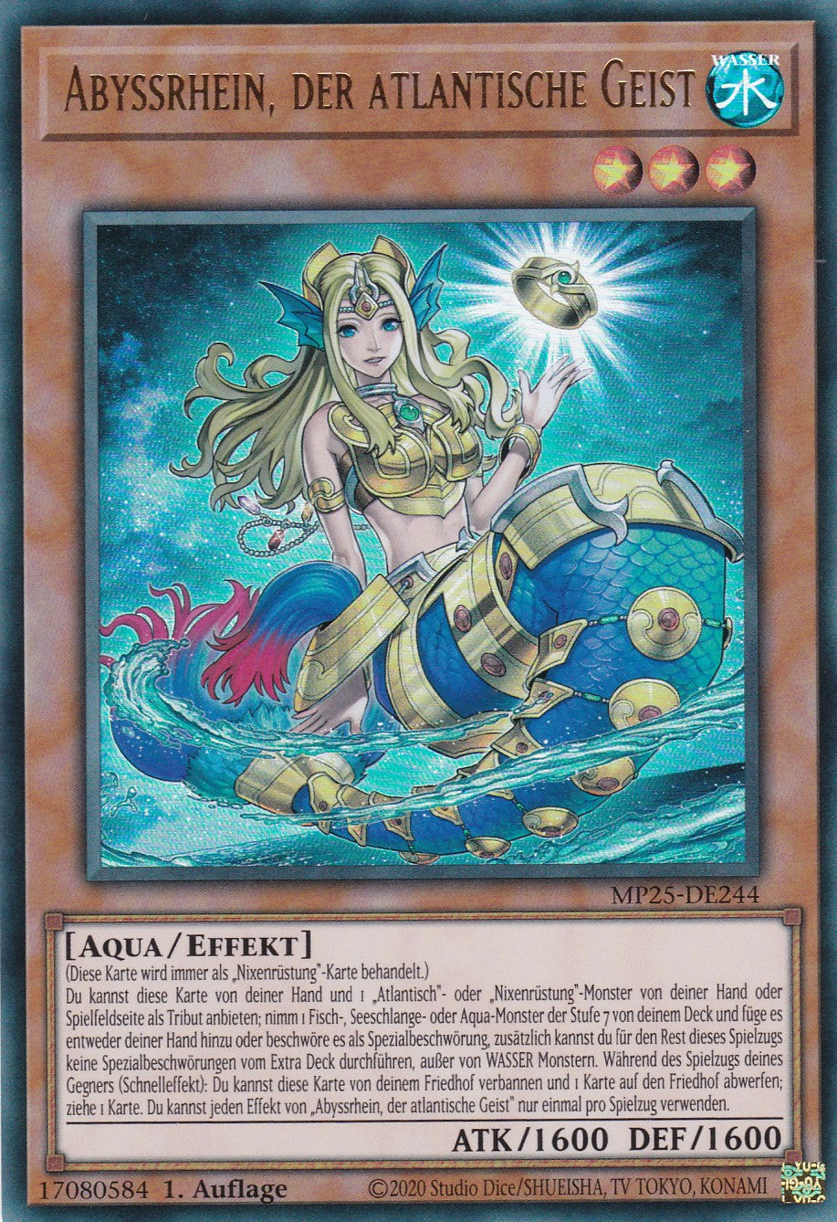 Abyssrhein, der atlantische Geist – MP25-DE244 – Ultra Rare – 1. Auflage – Deutsch – 2025 Mega-Pack Tin