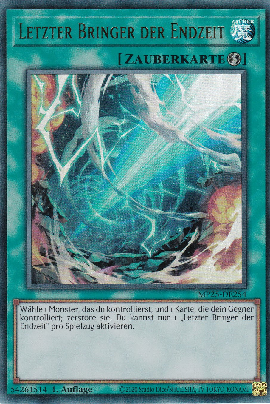 Letzter Bringer der Endzeit – MP25-DE254 – Ultra Rare – 1. Auflage – Deutsch – 2025 Mega-Pack Tin